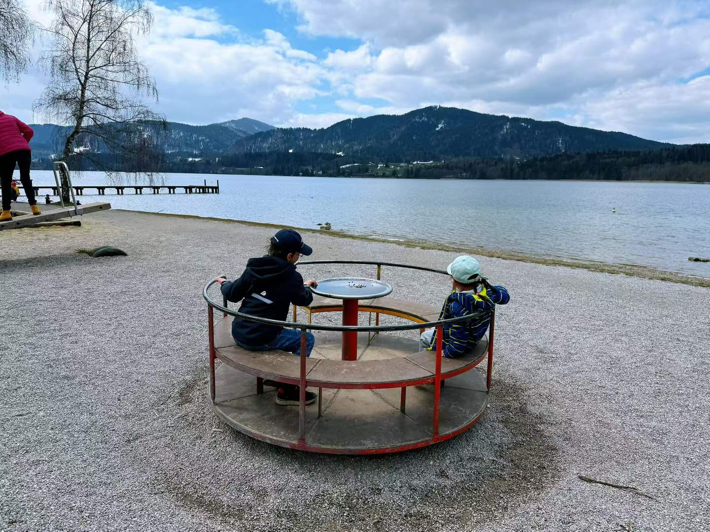 The lakeside play area near Gmund Seeglas, which made Tegernsee work for the children rather than only for the adults.