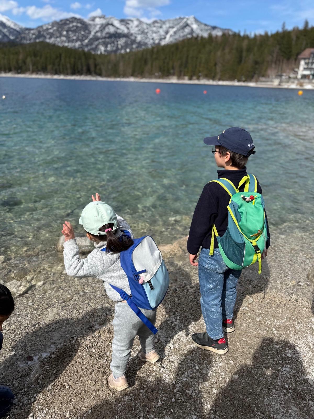 The clear Eibsee shoreline after the descent, which was exactly the calmer ending the day needed.