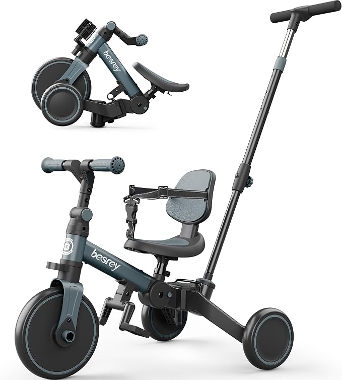Besrey 5-in-1 Convertible Ride-On
