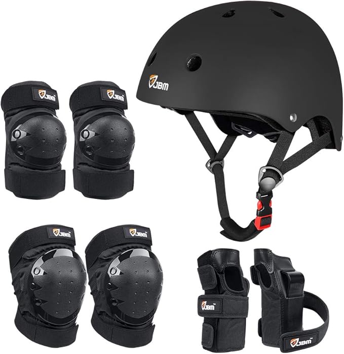 JBM Youth and Adult Skate Helmet Set