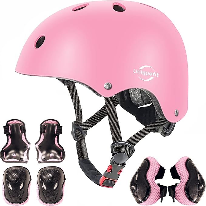 UniqueFit pink M helmet and pad set