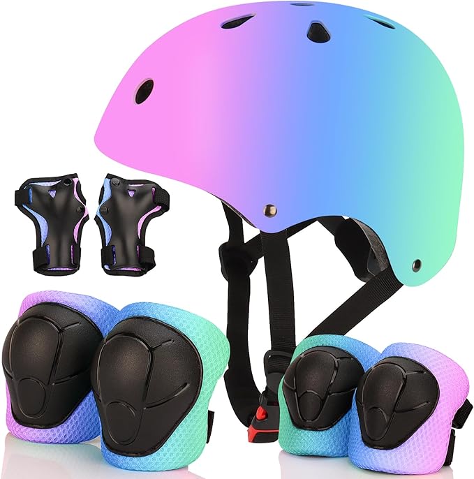 ZLEIOUY Color Gradient casco infantil Set