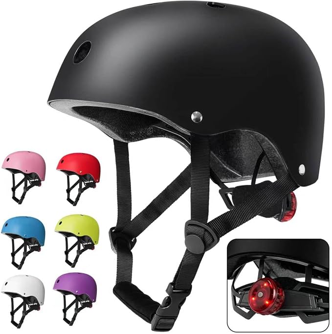 ckorison Kids Bike Helmet with Rear Light