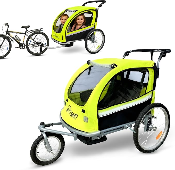 Booyah Child II Double Bike Trailer and Stroller