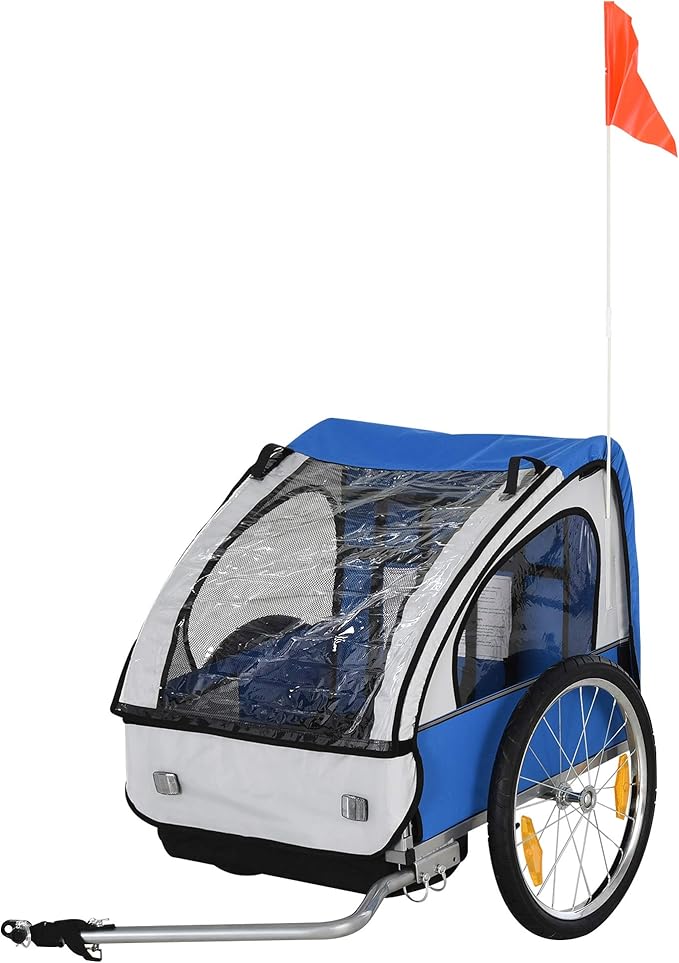 HOMCOM 2-Seat Bike Trailer