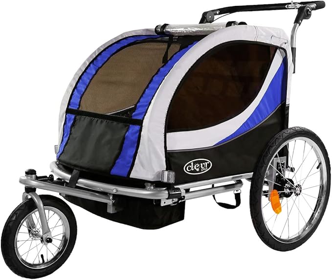 ClevrPlus Deluxe 3-in-1 Double Bike Trailer
