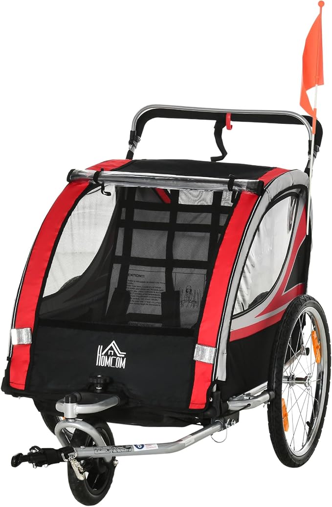 HOMCOM Double Child Trailer and Stroller