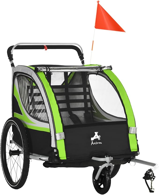 Aosom 2-in-1 Walk/Ride Child Bike Trailer