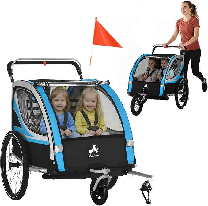Aosom 440-014 3-in-1 Child Bike Trailer
