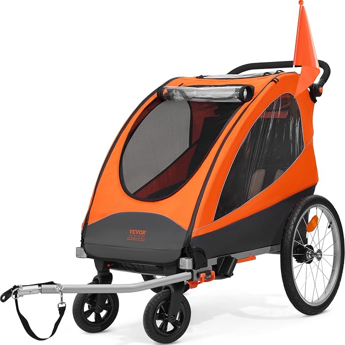 VEVOR JBT03K2 — remorque et poussette double en aluminium