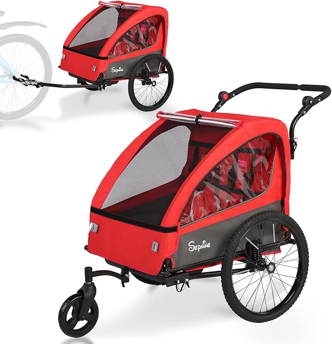 SEPNINE 2 in 1 Child Bike Trailer