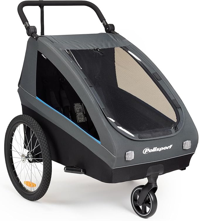 Polisport 2-in-1 Kids Bike Trailer and Stroller