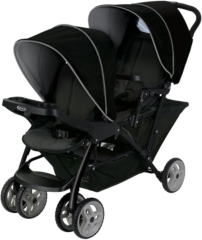 A Graco Stadium Duo stroller.