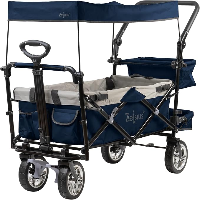 Zelsius Folding Wagon with Roof