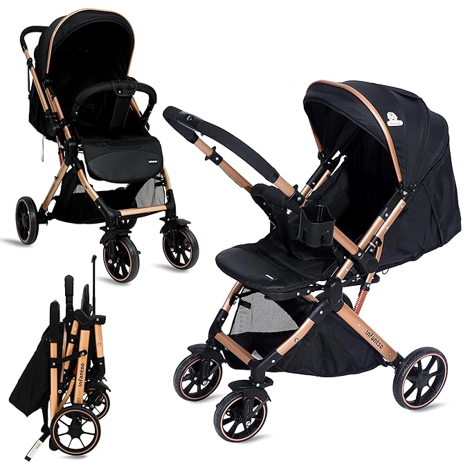 साधारण प्रोडक्ट पृष्ठभूमि पर Infantso स्ट्रोलर।