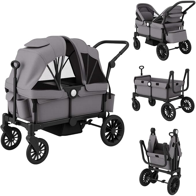 COSTWAY Carro Plegable para 2 Niños