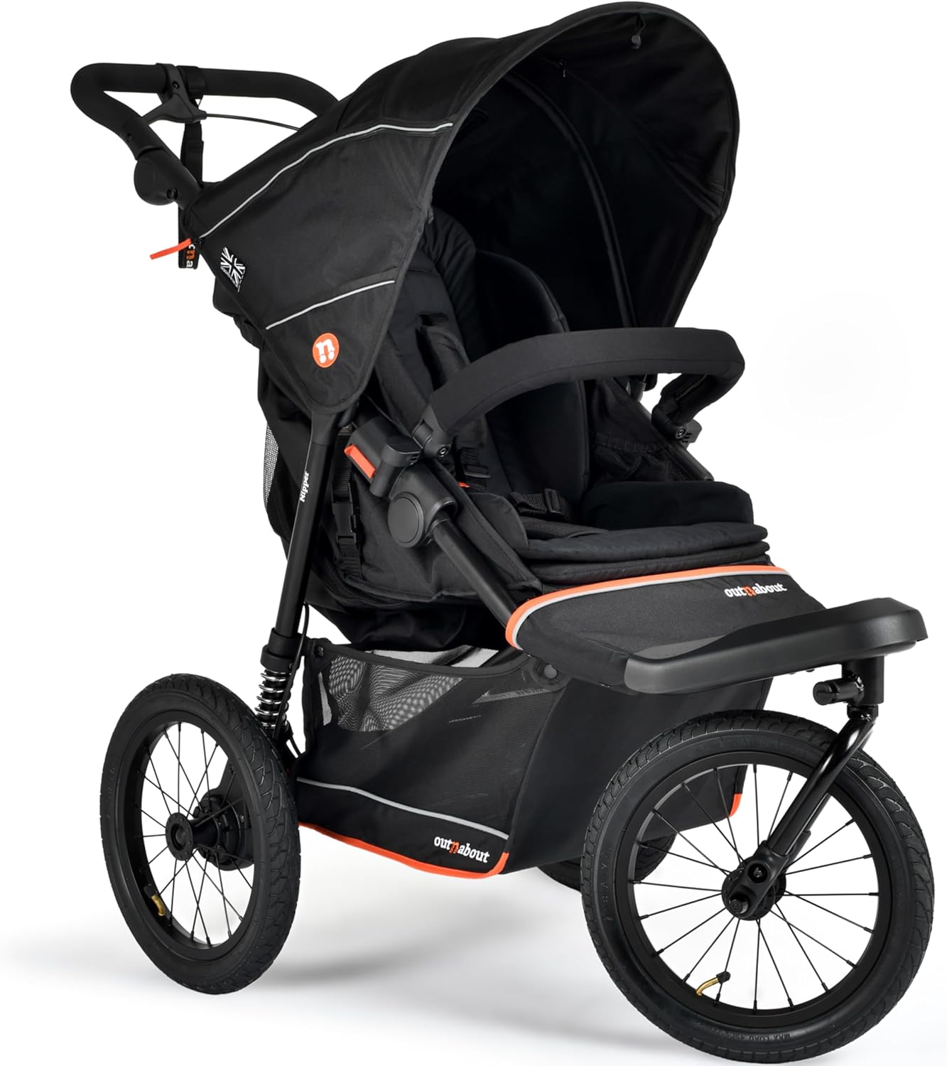 En Out’n’About Nipper V6 Plus barnvagn.